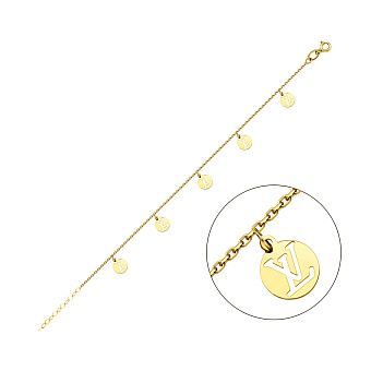 Браслет из желтого золота с подвесками (арт. 325271ж)