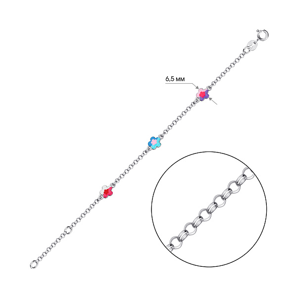 Дитячий срібний браслет (арт. 7509/4503е) – зображення 2