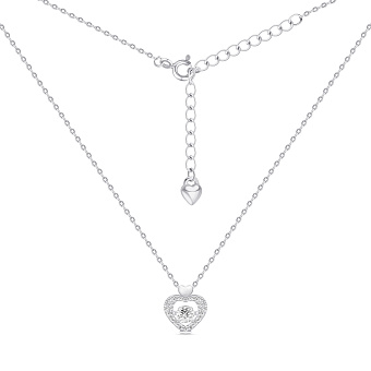 Серебряное колье Сердце (арт. 7507/2372)
