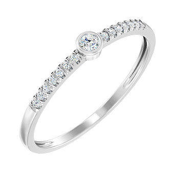 Фото Золота каблучка з фіанітами (арт. 140771б)