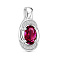 Серебряная подвеска с рубином и фианитами (арт. 7503/4923Р) – изображение 1