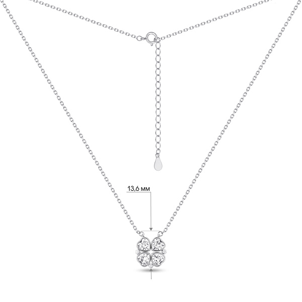 Серебряное колье-трансформер с фианитами (арт. 7507/2481) – изображение 4