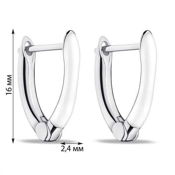 Сережки зі срібла (арт. 7502/9260/15еб) – зображення 2