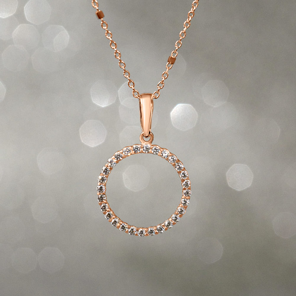 Золотая подвеска с фианитами (арт. 440504) – изображение 2