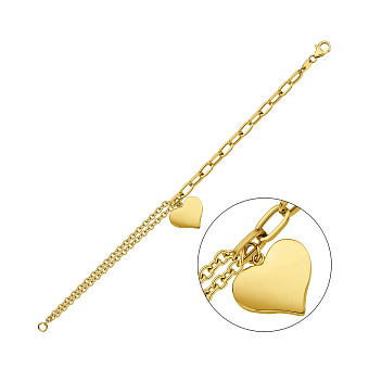 Браслет из желтого золота с сердечком (арт. 3261109ж)