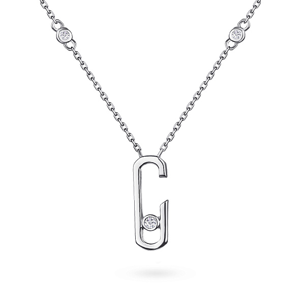 Серебряное колье с фианитами (арт. 7507/895) – изображение 1