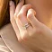Золота каблучка для заручин з фіанітами (арт. 140591б) – зображення 2