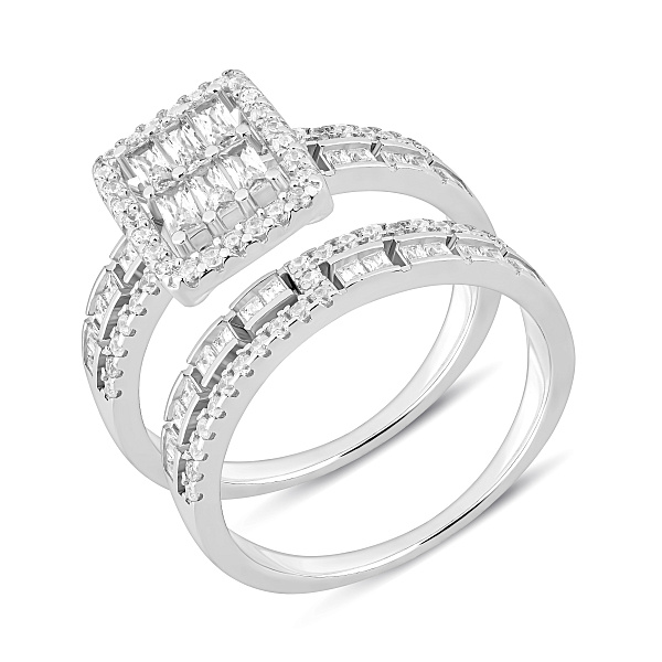 Массивное серебряное кольцо с фианитами (арт. 7501/8475) – изображение 1