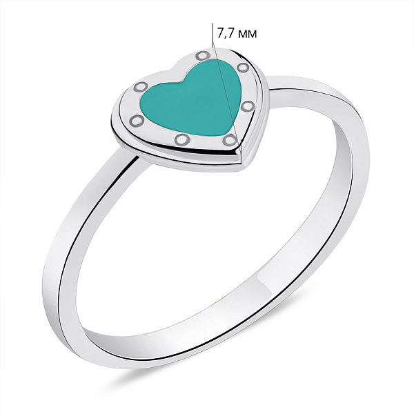 Серебряное кольцо с эмалью (арт. 7501/5710ез) – изображение 2