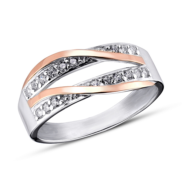 Серебряное кольцо с фианитами (арт. 7201/240кп) – изображение 1