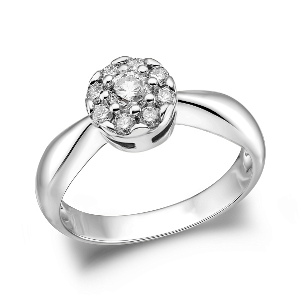 Золота каблучка з діамантами (арт. К011441030/750б) – зображення 1