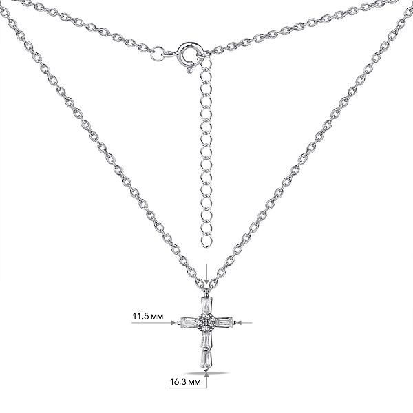 Колье из серебра с фианитами (арт. 7507/1802) – изображение 3