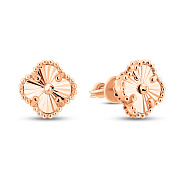 Золотые серьги Клевер без камней (арт. 1091721/9а)