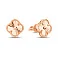 Золотые серьги Клевер без камней (арт. 1091721/9а) – изображение 1