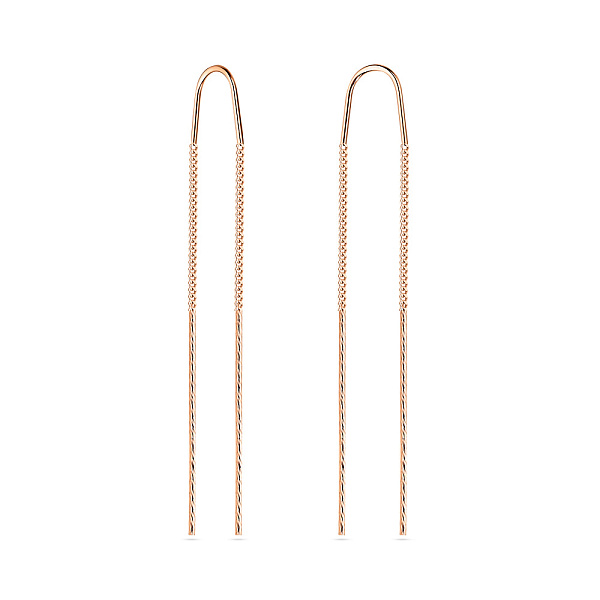 Довгі золоті сережки-протяжки (арт. 110657/1) – зображення 1