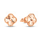 Золотые серьги Клевер без камней (арт. 1091721/9а)