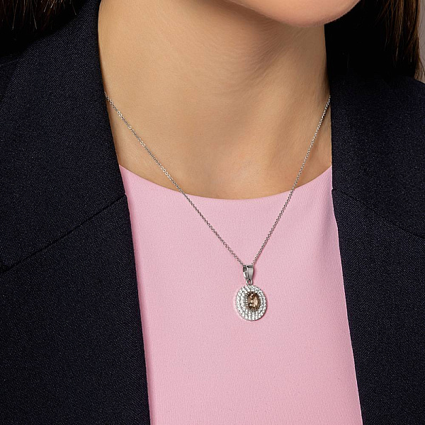 Золотий кулон з кварцом (арт. 440450Пбкр) – зображення 2