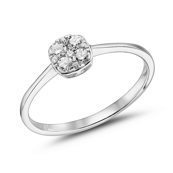 Кольцо из белого золота с бриллиантами (арт. К341478020б) – изображение 1