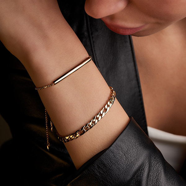 Золотой браслет Francelli плетения Панцирное (арт. 324481ж) – изображение 2