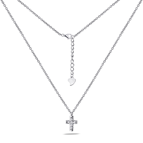 Срібне кольє з фіанітами (арт. 7507/875) – зображення 2