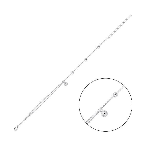 Серебряный браслет без камней (арт. 7509/5333) – изображение 1