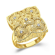 Золотое кольцо с фианитами Francelli (арт. е156606ж)