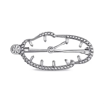 Серебряная брошь с фианитами (арт. 7505/213)