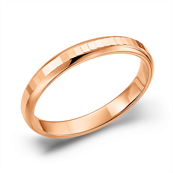 Фото Обручка з червоного золота (арт. 239257)