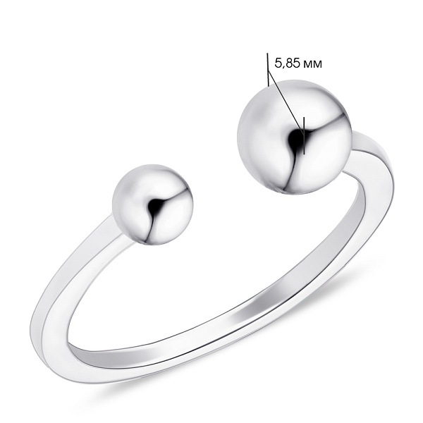 Кольцо серебряное без камней (арт. 7501/4236) – изображение 2