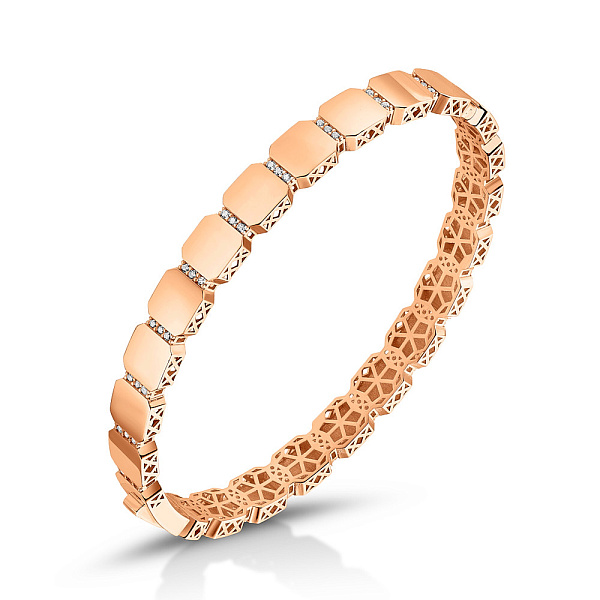 Браслет из красного золота с фианитами (арт. 326362) – изображение 1