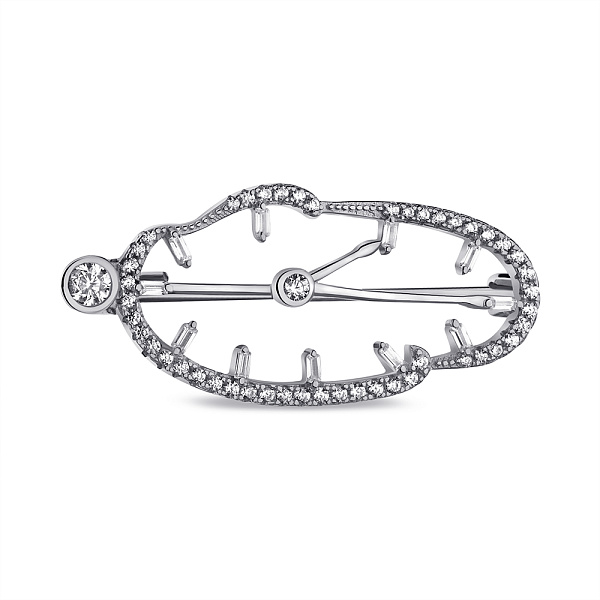 Серебряная брошь с фианитами (арт. 7505/213) – изображение 1