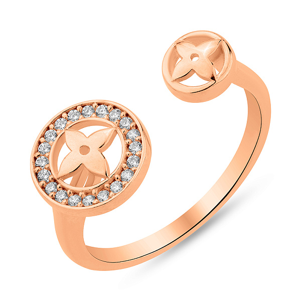 Золота каблучка з фіанітами (арт. 156386) – зображення 1