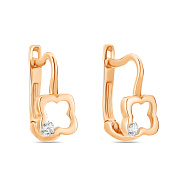 Фото Золотые сережки с фианитами (арт. 106983)