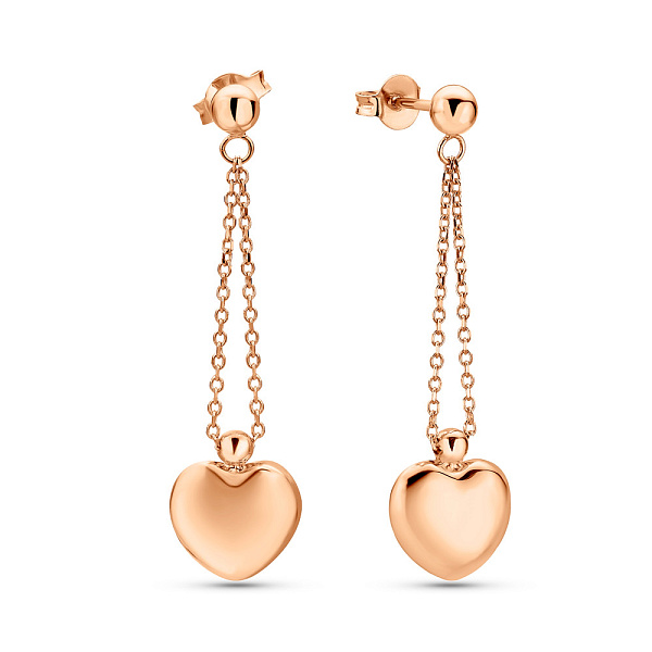 Золоті сережки Сердечка (арт. 1091602) – зображення 1