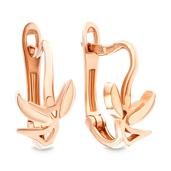 Золоті сережки «Янголи» для дітей  (арт. 106264) – зображення 1