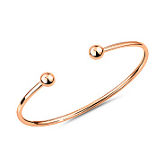 Фото Жесткий браслет из красного золота (арт. 340165)