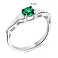 Кольцо из серебра с изумрудом (арт. 7501/573Измкп) – изображение 2
