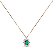 Золоте кольє з кварцом і фіанітами (арт. 361250Пз)