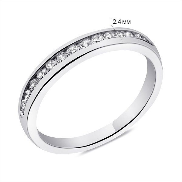 Кольцо из серебра с фианитами (арт. 7501/5165) – изображение 2