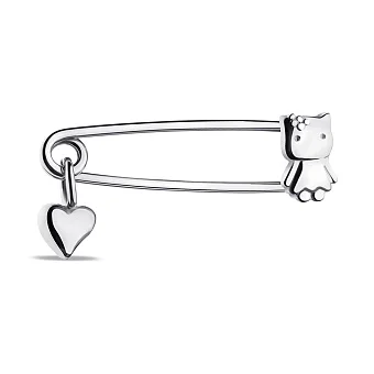 Дитяча шпилька зі срібла з підвіскою (арт. 7511/БР2/016)