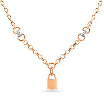 Кольє з червоного золота з фіанітами (арт. 352323)