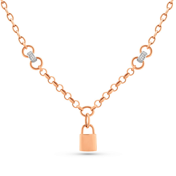 Кольє з червоного золота з фіанітами (арт. 352323) – зображення 1