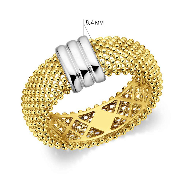 Золотое кольцо без камней (арт. 156726жр) – изображение 2