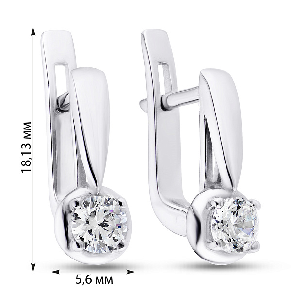 Серебряные серьги с фианитами (арт. 7502/21033р) – изображение 2