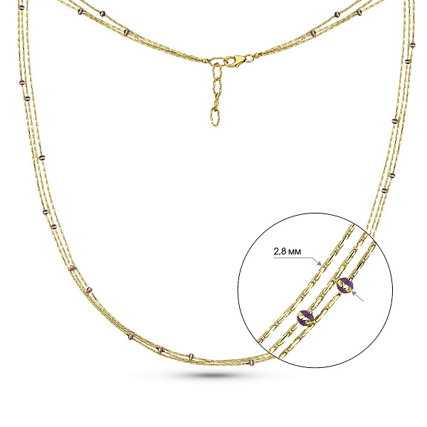 Золоте кольє Francelli (арт. 352421жф) – зображення 3