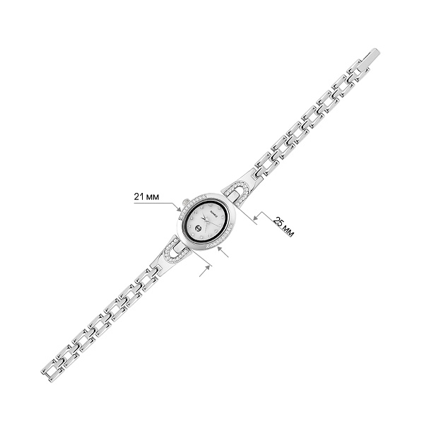 Срібний годинник з фіанітами (арт. 7526/288) – зображення 2