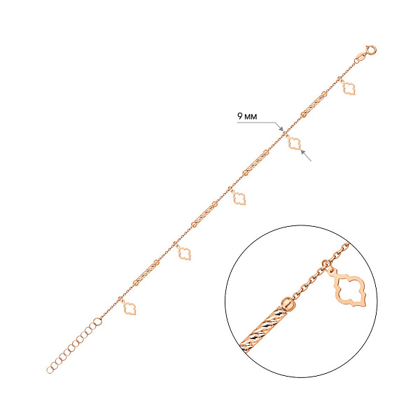 Браслет з червоного золота (арт. 3261050) – зображення 3