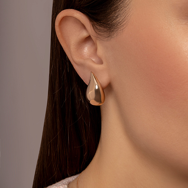 Золотые серьги Капля (арт. 1101233) – изображение 2