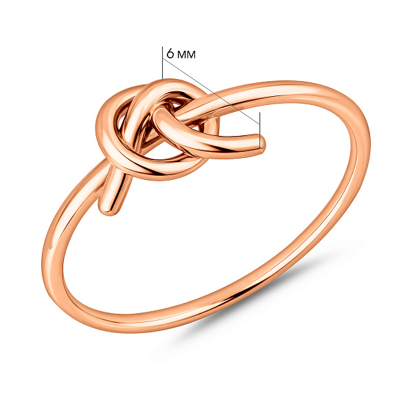 Кольцо Узелок из золота без камней (арт. 141106) – изображение 5