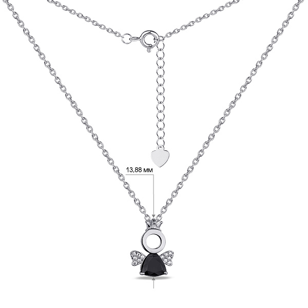 Колье из серебра с фианитами (арт. 7507/1695ч) – изображение 3